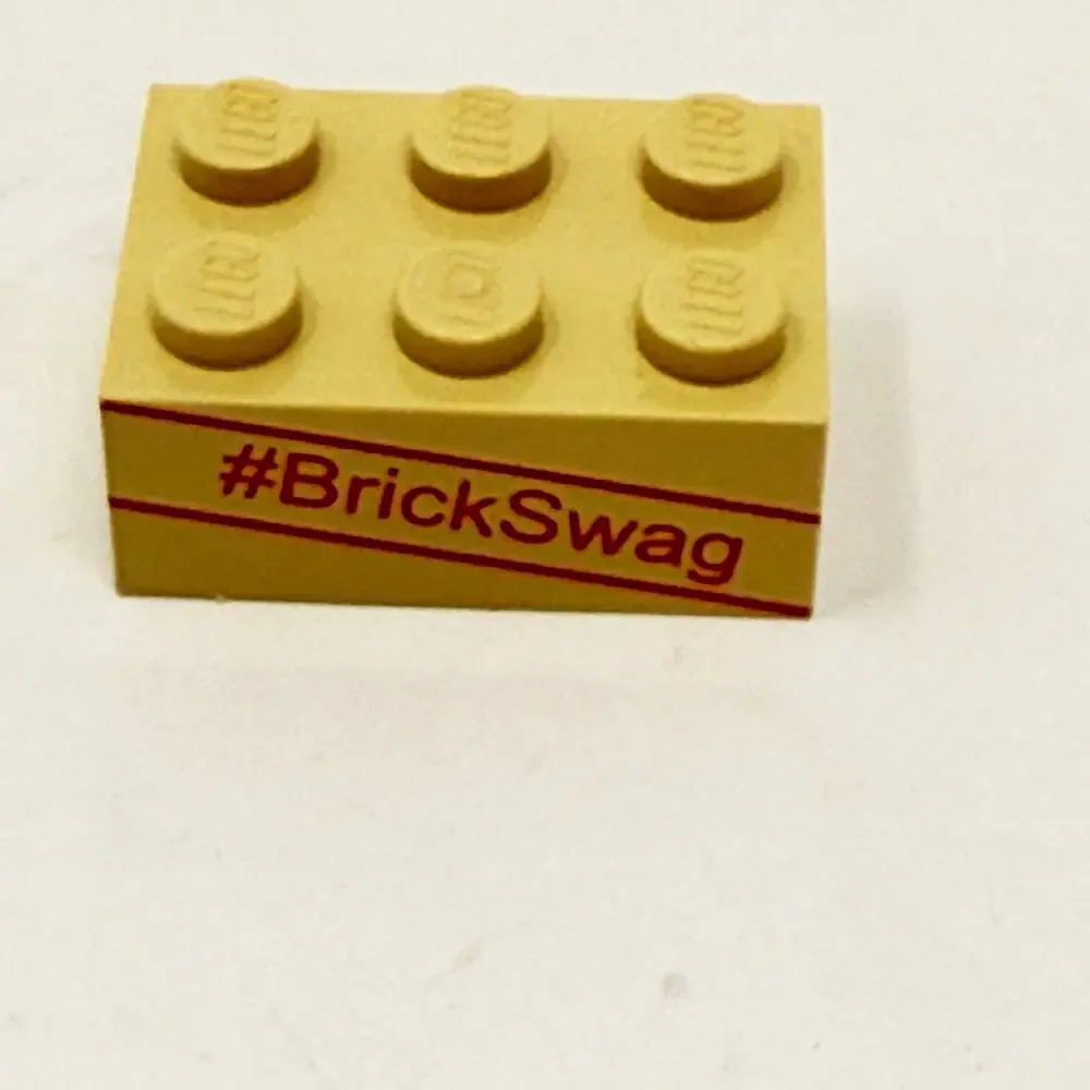 LEGO BrickSwag #BrickSwag December 2016 Printed Tan 2x3 Brick Promo Collectible - Picture 7 of 7